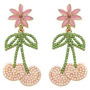 Cherry drop earrings N1232
